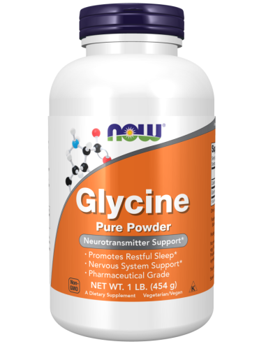 Glycine Pure Powder 454 g (Now Foods)
