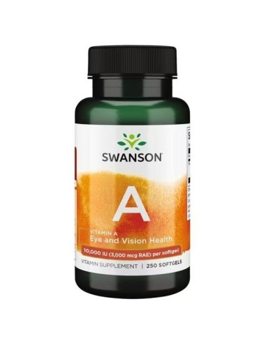 A -vitamin 10000 NE 250 lágyzselatin (Swanson)